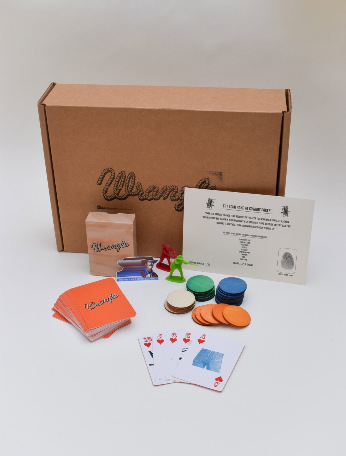 Wrangle Cowboy Poker Set by Shawn Campbell - Burnaway Shop